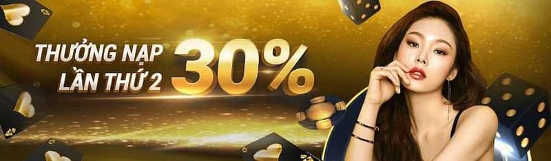 Lần nạp tiền thứ hai tại OXBET bạn sẽ được nhận ngay 30% tiền hoàn