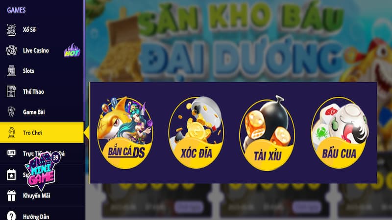 Những trò chơi quen thuộc tại VNLOTO