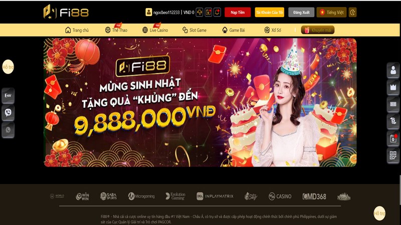 Khuyến mãi Fi88 tặng quà khủng đến 9.888k sinh nhật hội viên
