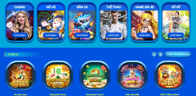 Vô số các tựa game hấp dẫn