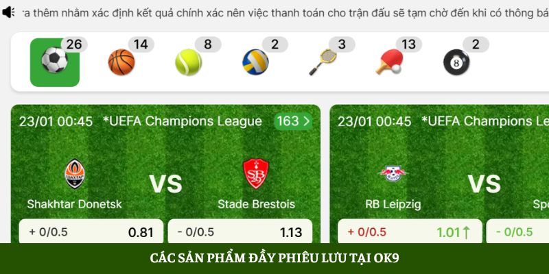 Các sản phẩm đầy phiêu lưu tại OK9