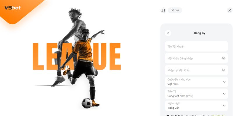 Hướng dẫn tân thủ tạo tài khoản VSBET 